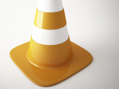 TRAFFIC CONE 3d background car clemens cone on orange posch render street studio traffic white