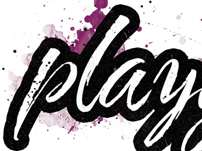 Playground brand branding grunge logo play playground splatter type typo typografie typography violet