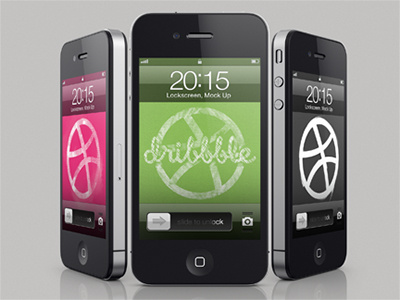 Dribbble iPhone Wallpapers + Lockscreen template