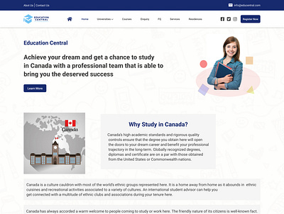 Education Central adobe xd canada design education figma learn logo ui uiux userexperience userinterface website