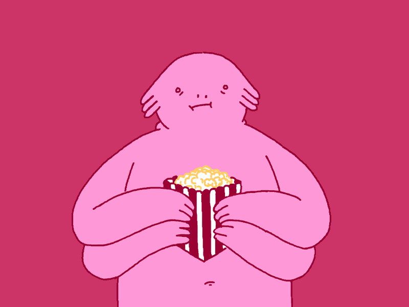 popcorn 2d animation by flash frame popcorn