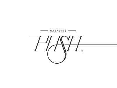 Posh Magazine branding logo minimal