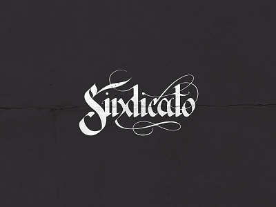 SINDICATO logo branding customtype hand handlettering identity logo