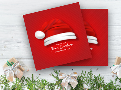 Minimal Santa Claus Greeting Card