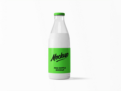 Free Classic Milk Bottle Mockup bottle download free milk mockup