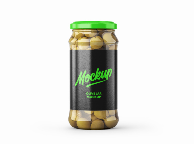 Free Olive Jar Mockup by Mockup Hunts on Dribbble