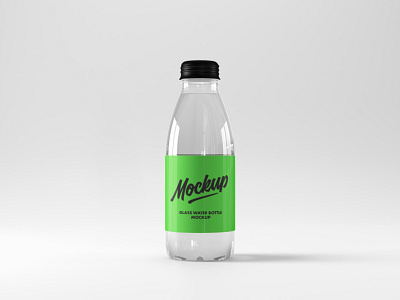 Free Glass Water Bottle Mockup bottle download free glass mockup water