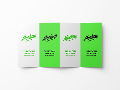 Free 4-Fold Brochure Mockup brochure download flyer fold free mockup