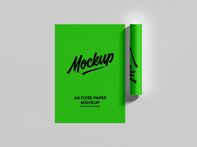 Free Top View A4 Paper Flyer Mockup a4 brochure download flyer free mockup paper