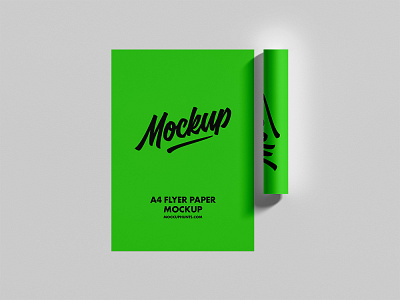 Free Top View A4 Paper Flyer Mockup