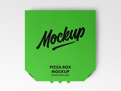 Free Pizza Delivery Box Mockup