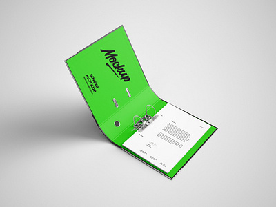 Free Opened Binder Mockup