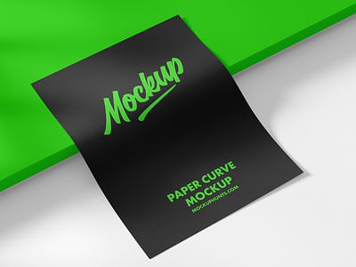 Free Curved Paper Mockup curved download free mockup paper psd