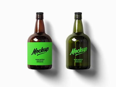 Free Rum Bottle Mockup