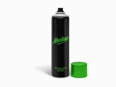 Free Aerosol Spray Can Mockup