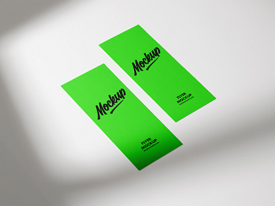 Free Flyer Mockup 3.5 x 8.5 Inches brochure download flyer free mockup psd