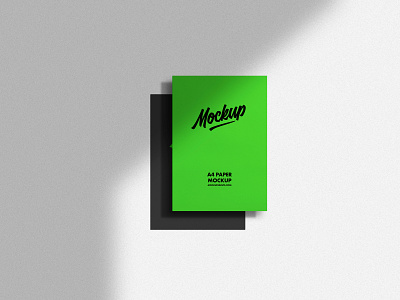 Free A4 Paper with Shadow Overlay Mockup a4 brochure download free mockup paper psd