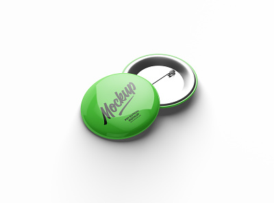 Free Realistic Pin Button Badge Mockup badge download free mockup pin button psd