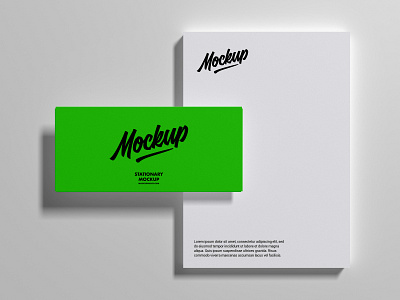 Free Envelope with A4 Letterhead Mockup