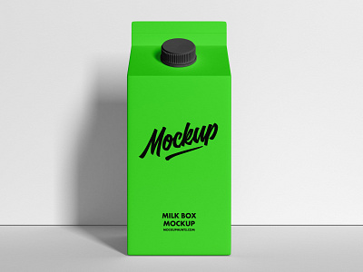 Free Milk Carton Packaging Mockup