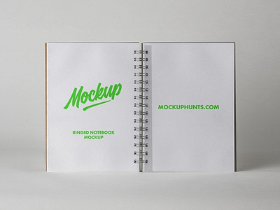 Free Open Ringed Sketchbook Mockup