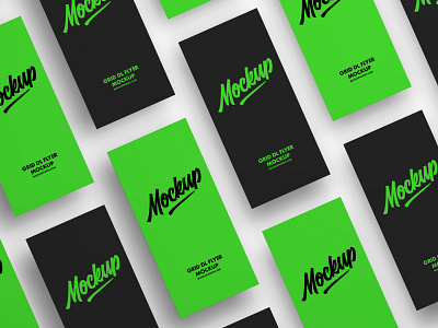 Free Modern Grid DL Flyer Mockup branding branding mockup brochure brochure mockup dl flyer flyer free mockup freebie mockup