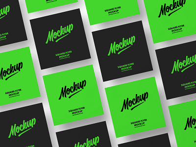 Free Grid Square Flyers Mockup branding mockup download flyer flyer mockup free free mockup mockup psd mockup square flyer