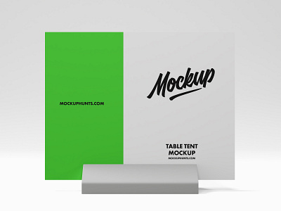 Free Front Table Tent Mockup