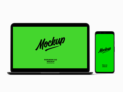 Free Pixel 4 and PixelBook Go Mockup app mockup download free free mockup freebies mockup pixel mockup tablet mockup