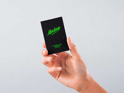 Free Hand Holding Vertical Business Card Mockup branding business card card mockup download free free mockup freebie mockup psd mockup