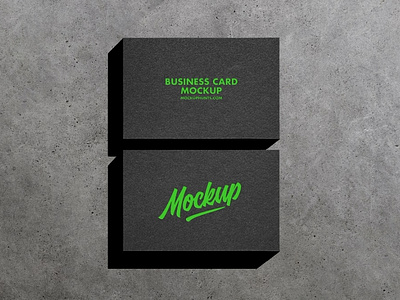 Free Dimmed Style Business Card Mockup