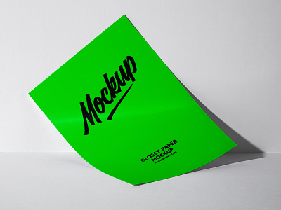 Free Glossy Paper Brand Mockup