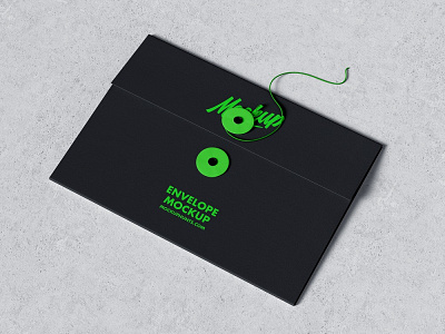 Free String Tie Envelope Mockup