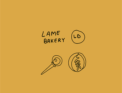 Lame Bakery branding graphic design illustration logo