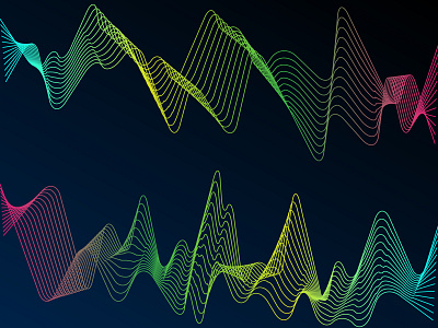 background of wavy colorful lines (2)