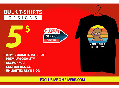 Fiverr Gig branding bulk tshirt custom tshirt logo t shirt typography