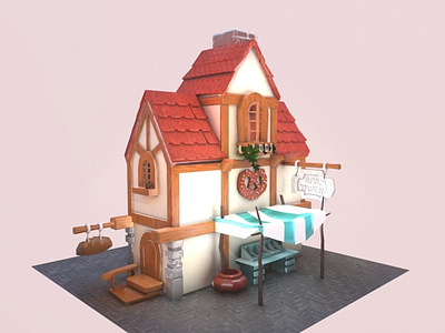 stylized bakery house