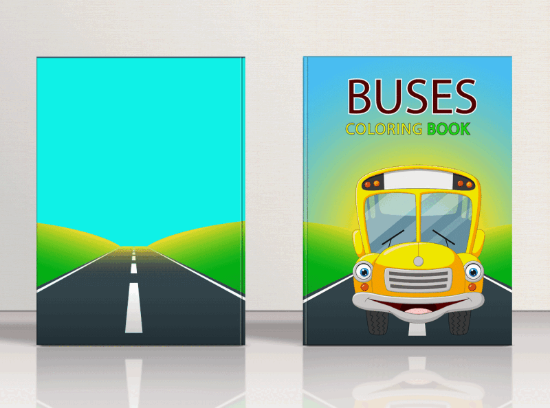 Buses Coloring Book For Kids amazon book cover book cover design bus color bus coloring book buses coloring book coloring book coloring book for kids coloring book for kids coring book cover design for kdp design graphic design illustration inner design kids coloring book mazes book