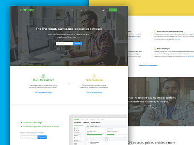 New homepage concept for Canopy