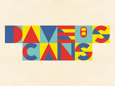 Dave's Cans branding custom type logo typography