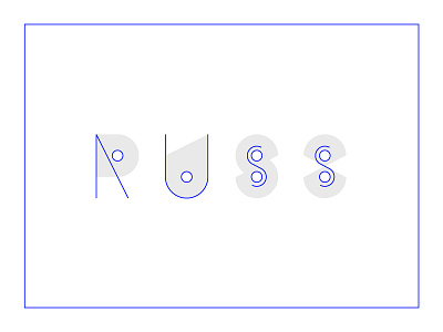 Russ geometric typography