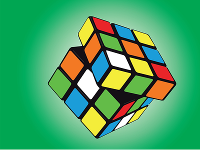 Rubik's Cube 3D Mockup 3d branding design graphic design icon illustration logo vector