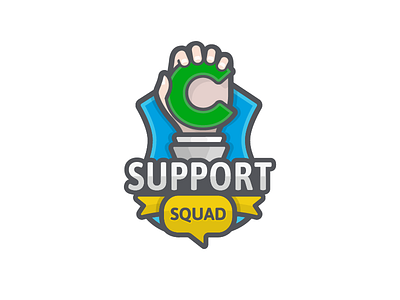 Canopy Support Squad badge canopy hand holding logo support team