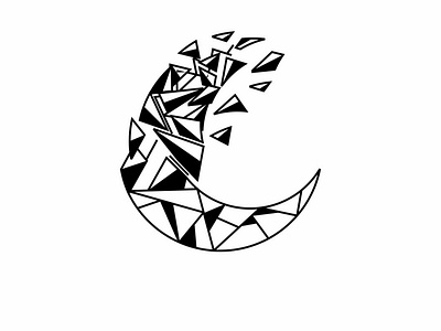 Crystal lunar abstract crystals inspiration line art lineart logo minimalist modern monogram moon simple