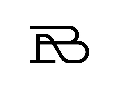 B R abstract b brand branding business creative initial inspiration line art lineart logo minimalist modern monogram r responsive simple
