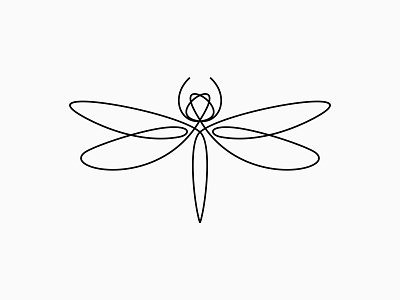 dragonfly abstract beautiful bug dragonfly elegant fashion feminine flower fly graphic design illustration insect lineart logo luxury minimalist modern monogram simple wing