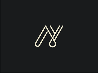 AY initial initial line art logo minimalist modern monogram simple