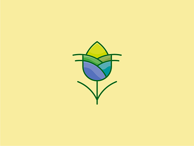 tulip flower flower illustration logo modern nature simple tulip