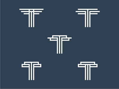 monogram initial T illustration
