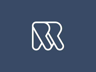 Rr fashion initial logo minimalist monogram rr